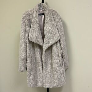 Plus size Kenneth Cole shaggy faux fur coat